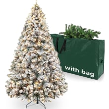 Product image of 6.5ft Pre-Lit Snow Flocked Christmas Tree
