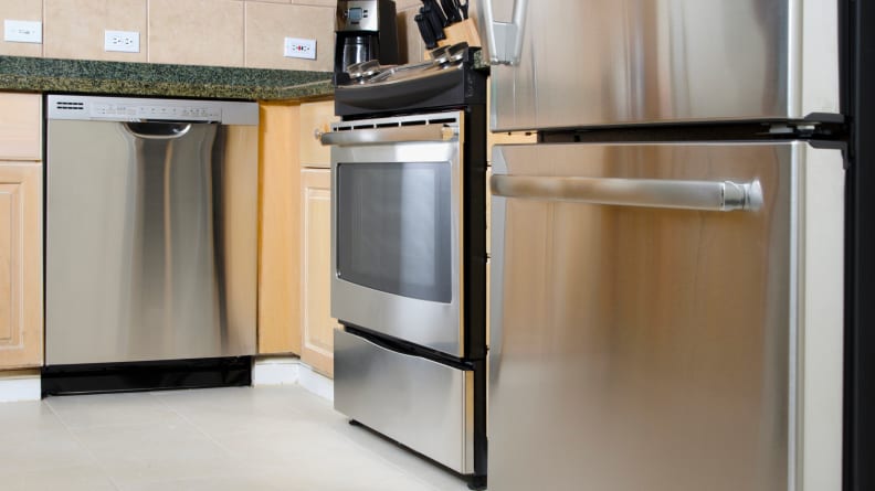 Stainless steel appliances look sleek