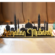 Product image of Metal Ramadan Mubarak Tabletop Decor