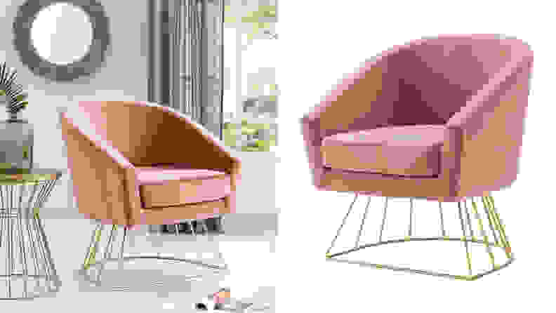 Alice Velvet Barrel Accent Chair Houzz