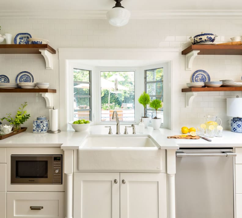 Shelves on brackets