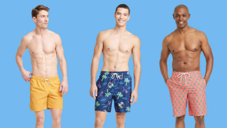 Mens Swim Trunks 5 Inch Inseam Bathing Suit Men Quick Dry Beach Shorts Mens Swim  Shorts No Mesh Lining Swimwear Yellow at  Men's Clothing store