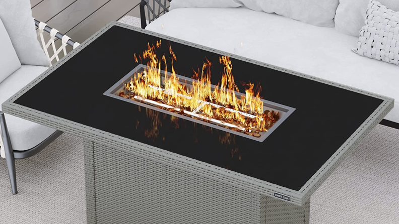 Product image of the East Oak Fire Pit Table.