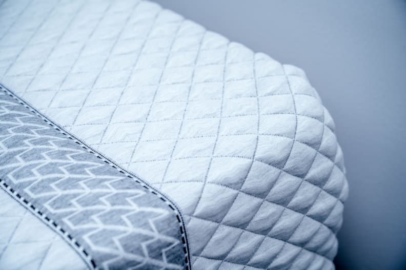 the end of the leesa mattress with a different colored detail