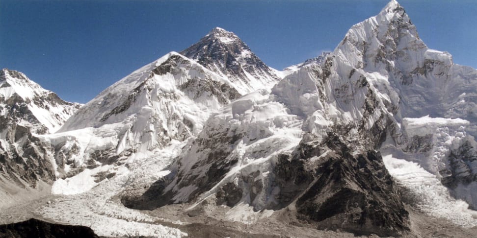 Mt. Everest and its glacier