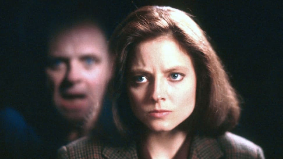 朱迪·福斯特（Jodie Foster）和安东尼·霍普金斯（Anthony Hopkins），如《羔羊的寂静》（The Silence of Lambs）（1991）所示，现在是最好的惊悚片之一。