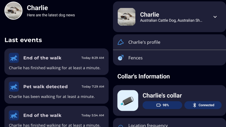 Screenshots of Minitailz app