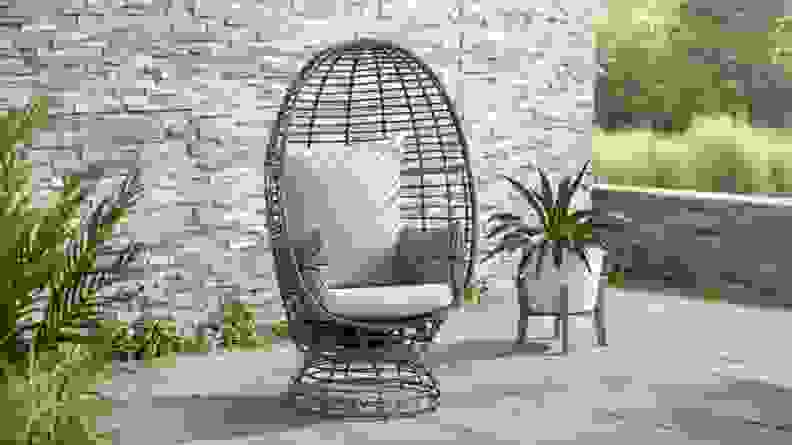 Give your patio a trendy upgrade with this unique chair.