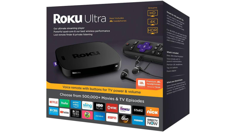 A Roku Ultra media player