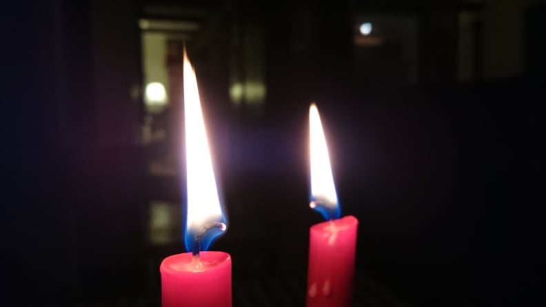 A sample photo of candles shot by the Sony Xperia Z3.