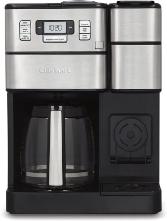 BLACK+DECKER 12-Cup Thermal Coffeemaker, Black/Silver, CM2035B & Coffee  Grinder One Touch Push-Button Control, 2/3 Cup Bean Capacity, Stainless  Steel