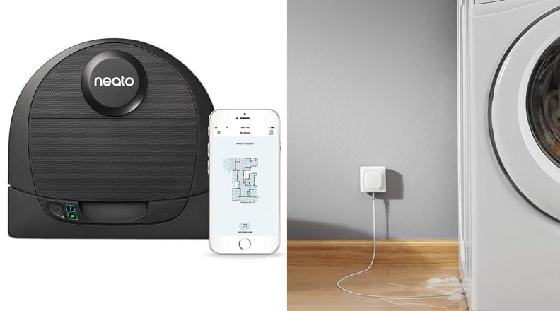 Neato robotic vacuum and Lyric smart leak and freeze detector