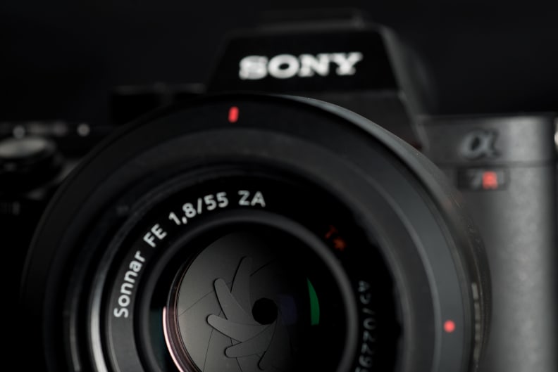 A photo of the Sony A7R II's front.