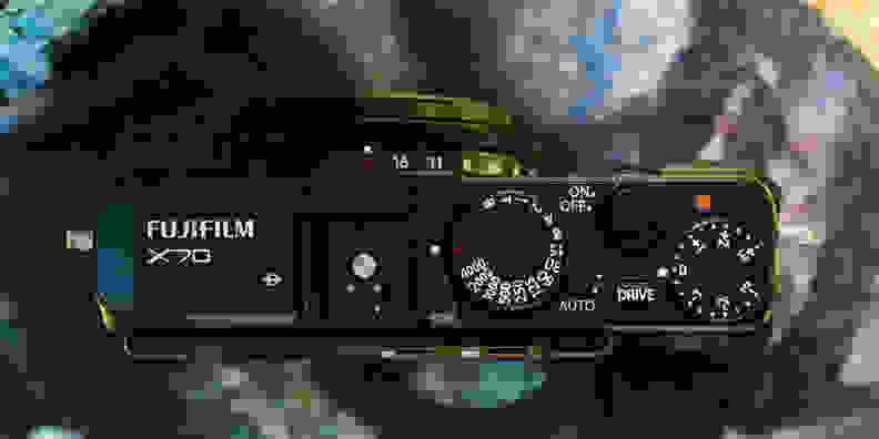 A photo of the Fujifilm X70.