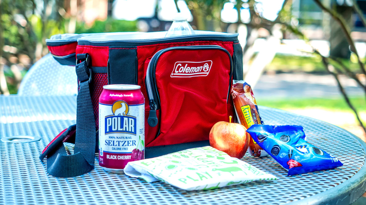 The Coleman 9-can Soft-Sided Cooler will keep your lunch cool.