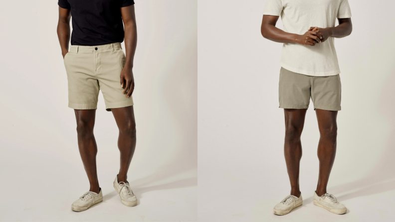 men wearing Buck Mason shorts