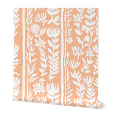 Product image of Aurora Folk Bright—Peach Fuzz—Pantone Color of the Year 2024 Wallpaper