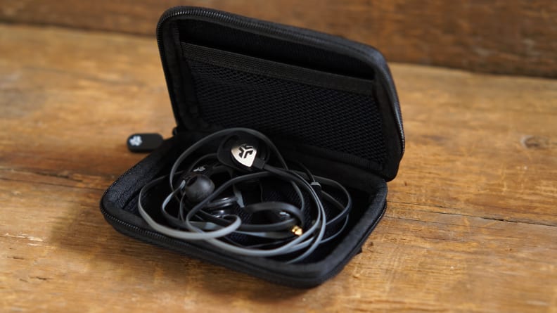 The small clamshell case is durable enough to help the Epics last for a long time.