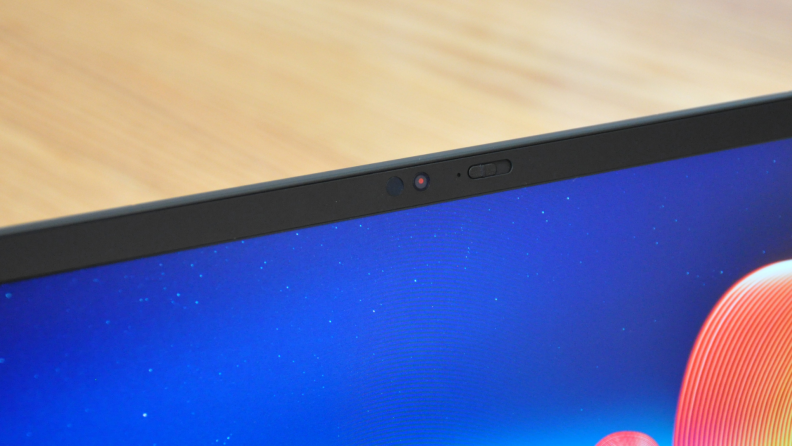 A closeup of the Lenovo ThinkPad X1 Nano's camera lens.