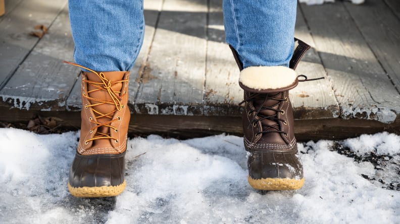 shearling lined bean boots