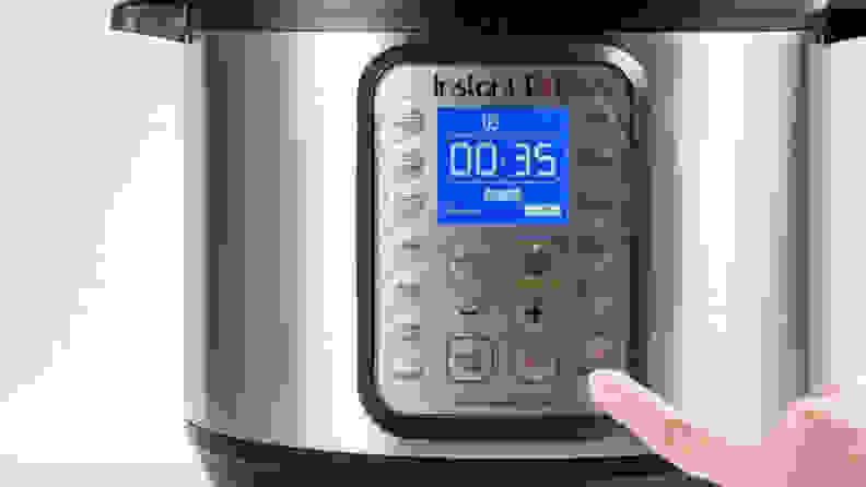 Instant Pot close-up on control panel