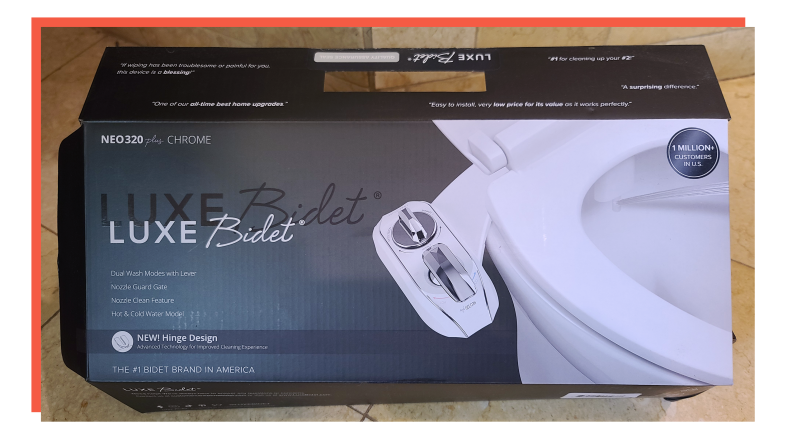 The box of the Luxe Neo 320 Bidet.