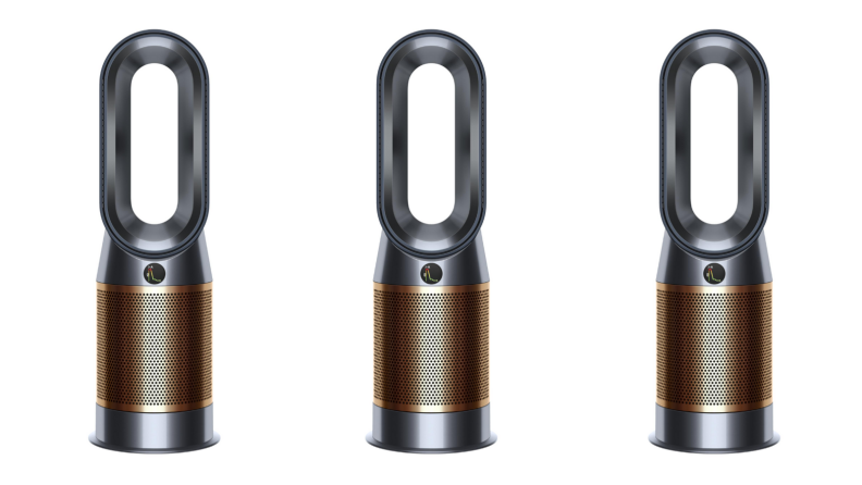 An image of a Dyson air purifier repeated 3 times.