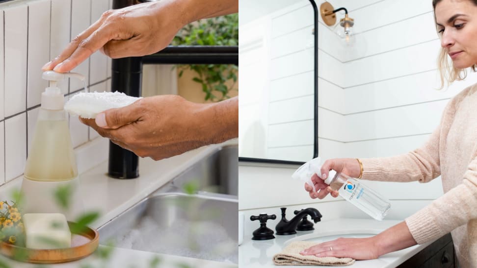 Cleaning in the kitchen