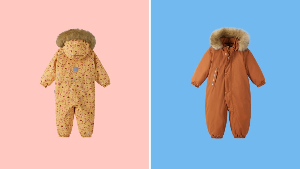 Two Reimas snowsuits back and front.