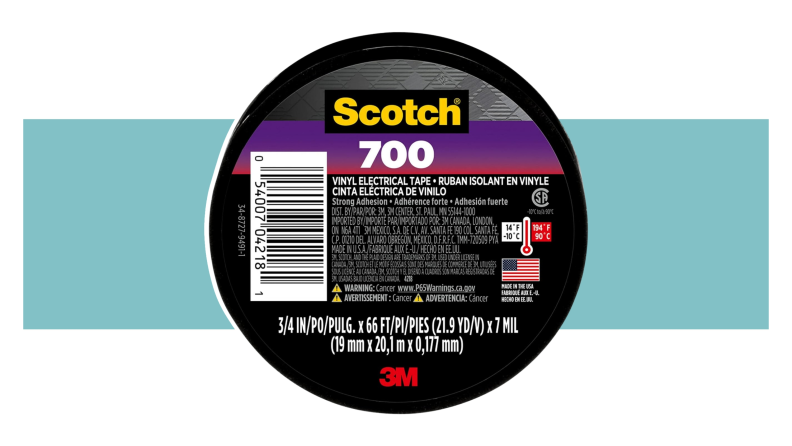 A roll of Scotch 700 tape on a colorful background