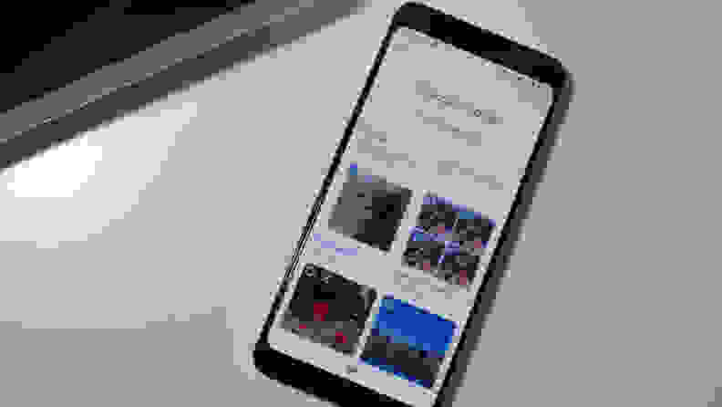 Google photo app on a smartphone
