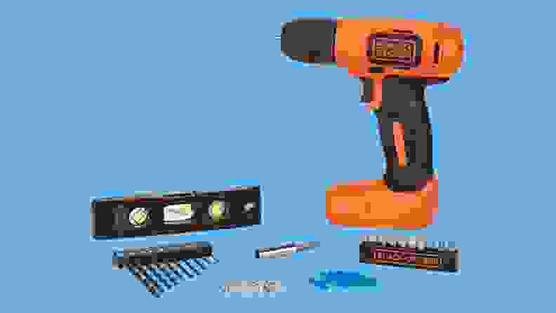 orange electric drill