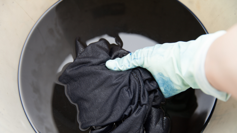 Hand dyeing clothes can freshen colors left wanting after years of washing.