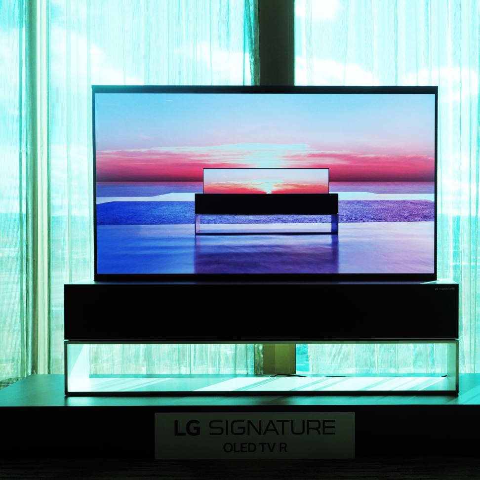 Watch this 65' TV roll up like a yoga mat