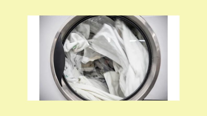 Sheets in a washing machine