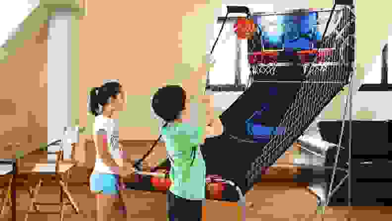 Basketball players will love this at-home version of a classic arcade game.