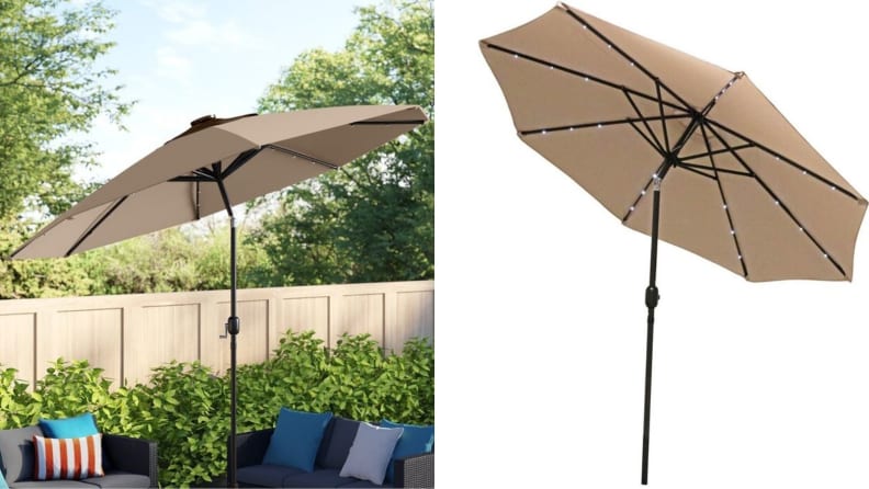 Jericho Lighted Market Umbrella