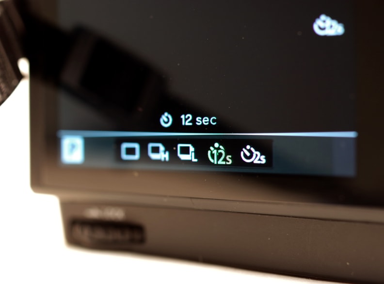 Most modern digital cameras offer 2- and 12-second self-timers by default, usually alongside other drive mode options.