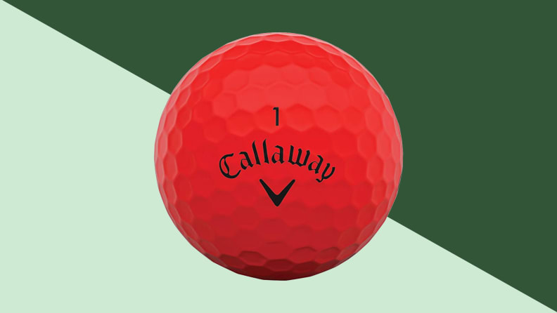 An image of a red golf ball.