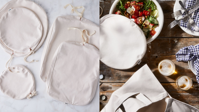 These adorable dish covers can keep food fresh.