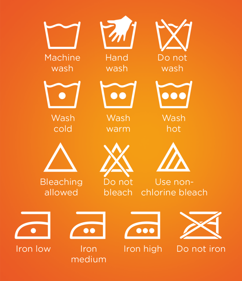 Tags in your clothes tell you the best way to wash and dry them.