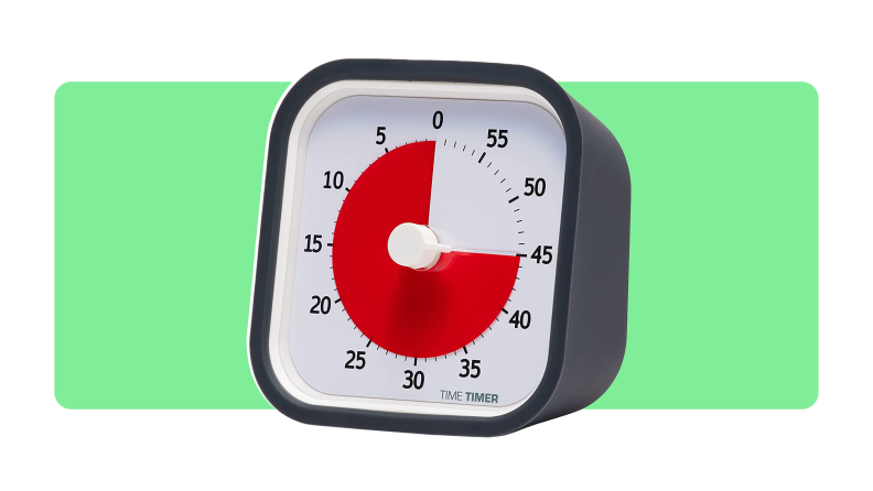 Product shot of the Time Timer timer tool.