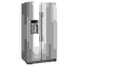 A modern industrial look distinguishes this refrigerator
