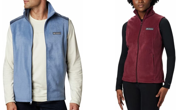 Columbia Steens mountain and Benton Springs fleece vests.