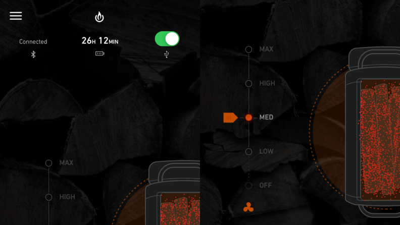 I like the app connection that allows me to adjust the fan on BioLite.