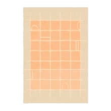 Product image of Pantone Peach Fuzz Neutral Grid Play Tufted Rug