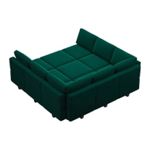 Product image of Belffin Modular Velvet Reversible Sectional Sleeper Sofa with Ottomans