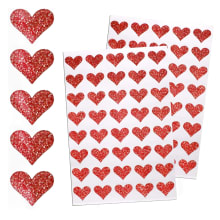 Product image of Royal Green Glitter Red Heart Stickers Envelope Seals