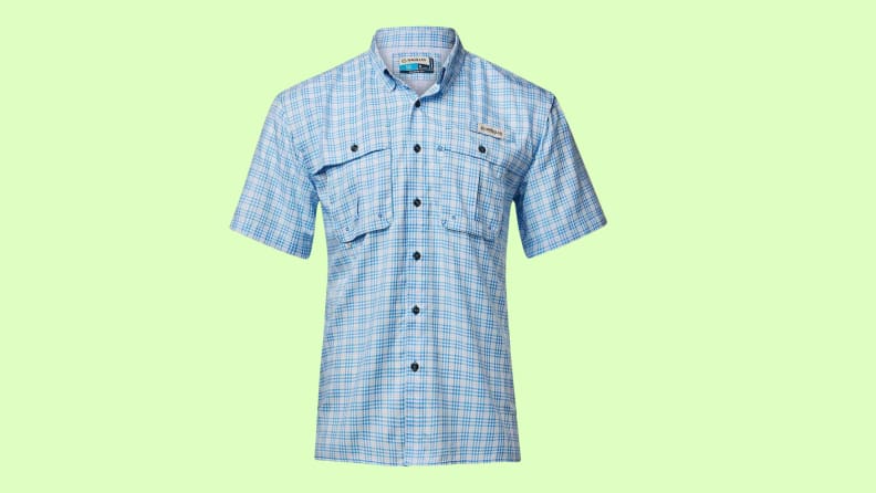 Magellan Outdoors Men's Fishing Shirt Classic Fit, Short Sleeve, Zip Pockets