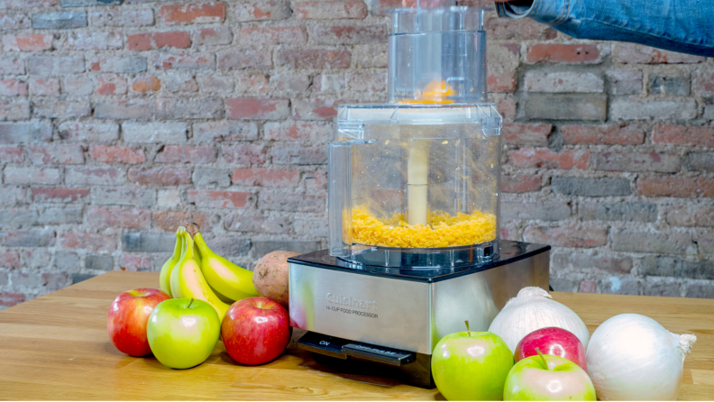 A food processor does many of the jobs of a stand mixer, but takes up less space.